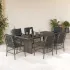 Set mobilier de grădină cu perne, 7 piese gri deschis poliratan GartenMobel Dekor