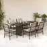 Set mobilier de grădină cu perne, 7 piese gri deschis poliratan GartenMobel Dekor