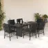 Set mobilier de grădină cu perne, 7 piese gri deschis poliratan GartenMobel Dekor