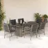 Set mobilier de grădină cu perne, 7 piese gri deschis poliratan GartenMobel Dekor