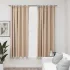Draperii opace aspect in, cârlige, 2 buc., antracit, 140x175 cm GartenMobel Dekor