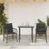 Set bistro de grădină cu perne, 3 piese, gri, poliratan GartenMobel Dekor