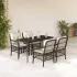 Set mobilier de grădină, 5 piese, cu perne, maro, poliratan GartenMobel Dekor
