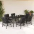 Set mobilier de grădină cu perne, 5 piese, negru, poliratan GartenMobel Dekor