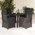 Set mobilier de grădină cu perne, 5 piese, negru, poliratan GartenMobel Dekor