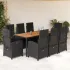 Set mobilier grădină cu perne, 9 piese, gri, poliratan GartenMobel Dekor