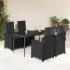 Set mobilier de grădină cu perne, 3 piese, negru, poliratan GartenMobel Dekor