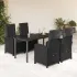 Set mobilier de grădină cu perne, 7 piese, negru, poliratan GartenMobel Dekor