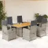 Set mobilier pentru grădină, 7 piese, cu perne, bej, poliratan GartenMobel Dekor
