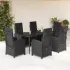 Set mobilier de grădină cu perne, 7 piese, negru, poliratan GartenMobel Dekor