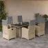 Set mobilier grădină cu perne, 9 piese, gri deschis, poliratan GartenMobel Dekor