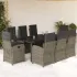 Set mobilier grădină cu perne, 9 piese, gri, poliratan GartenMobel Dekor
