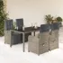 Set mobilier de grădină cu perne, 7 piese, negru, poliratan GartenMobel Dekor