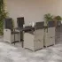 Set mobilier de grădină cu perne, 5 piese gri deschis poliratan GartenMobel Dekor