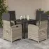 Set mobilier de grădină cu perne, 5 piese gri deschis poliratan GartenMobel Dekor