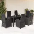 Set mobilier de grădină cu perne, 7 piese, negru, poliratan GartenMobel Dekor