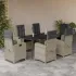Set mobilier de grădină cu perne, 5 piese gri deschis poliratan GartenMobel Dekor