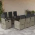 Set mobilier de grădină cu perne, 5 piese gri deschis poliratan GartenMobel Dekor