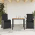 Set mobilier de grădină cu perne, 9 piese, negru, poliratan GartenMobel Dekor