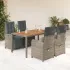 Set mobilier de grădină cu perne, 7 piese, gri, poliratan GartenMobel Dekor