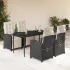 Set mobilier de grădină cu perne, 5 piese, negru, poliratan GartenMobel Dekor