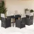 Set mobilier de grădină cu perne, 5 piese, negru, poliratan GartenMobel Dekor