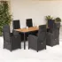 Set mobilier de grădină cu perne, 9 piese, negru, poliratan GartenMobel Dekor