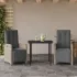 Set mobilier de grădină cu perne, 5 piese gri deschis poliratan GartenMobel Dekor