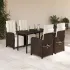 Set mobilier de grădină cu perne, 7 piese, maro, poliratan GartenMobel Dekor