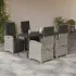 Set mobilier de grădină cu perne, 5 piese gri deschis poliratan GartenMobel Dekor