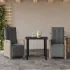 Set mobilier de grădină cu perne, 5 piese gri deschis poliratan GartenMobel Dekor