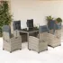 Set mobilier grădină cu perne, 9 piese, gri, poliratan GartenMobel Dekor