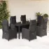 Set mobilier de grădină cu perne, 5 piese, negru, poliratan GartenMobel Dekor