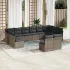 Set canapele de grădină, 12 piese, cu perne, negru, poliratan GartenMobel Dekor