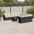 Set canapele de grădină, 12 piese, cu perne, negru, poliratan GartenMobel Dekor