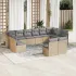 Set canapele de grădină, 12 piese, cu perne, negru, poliratan GartenMobel Dekor