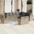 Set canapele de grădină, 12 piese, cu perne, negru, poliratan GartenMobel Dekor