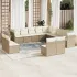 Set canapele de grădină, 12 piese, cu perne, negru, poliratan GartenMobel Dekor