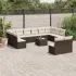 Set canapele de grădină, 13 piese, cu perne, bej, poliratan GartenMobel Dekor