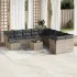 Set canapele de grădină cu perne, 12piese gri deschis poliratan GartenMobel Dekor