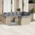 Set mobilier de grădină cu perne, 13 piese, negru, poliratan GartenMobel Dekor