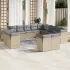 Set mobilier de grădină cu perne, 13 piese, negru, poliratan GartenMobel Dekor