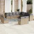 Set mobilier de grădină cu perne, 13 piese, gri, poliratan GartenMobel Dekor