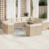 Set mobilier de grădină cu perne, 13 piese, negru, poliratan GartenMobel Dekor