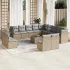 Set canapele de grădină, 14 piese, cu perne, bej, poliratan GartenMobel Dekor