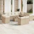 Set mobilier de grădină cu perne, 14 piese, gri, poliratan GartenMobel Dekor