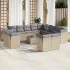 Set mobilier de grădină cu perne, 14 piese, gri, poliratan GartenMobel Dekor
