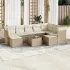 Set canapele de grădină cu perne, 10 piese, bej, poliratan GartenMobel Dekor