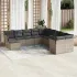 Set canapele de grădină cu perne, 11 piese, bej, poliratan GartenMobel Dekor