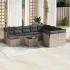 Set canapele de grădină cu perne, 11 piese, gri, poliratan GartenMobel Dekor